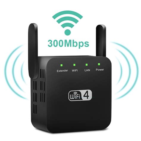 Wireless WiFi Repeater Wifi Extender 300Mbps Wi-Fi Amplifier Long Range ...