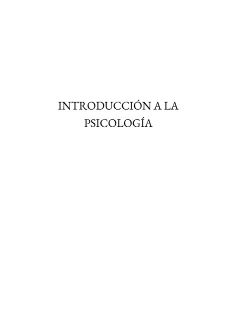 Temario Completo Introducción A La Psicología IntroducciÓn A La PsicologÍa Tema 1