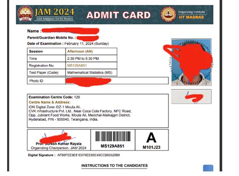 Iit Jam Admit Card 2024 Out Direct Link How To Download Jam Hall