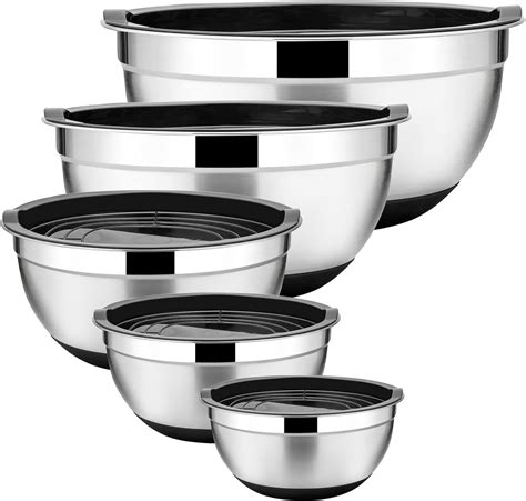 U Chef Set De Bowls Para Mezclar De Acero Inoxidable Acabado De Espejo