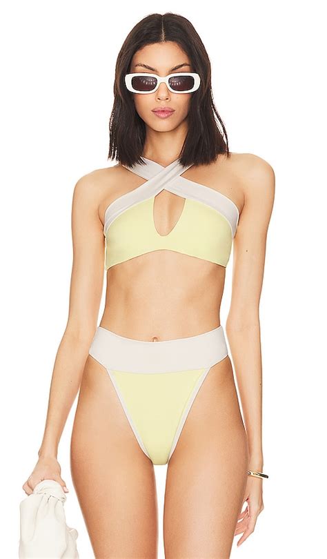 Kya Reversible Coco Bikini Top In Limoncello Vanilla Revolve