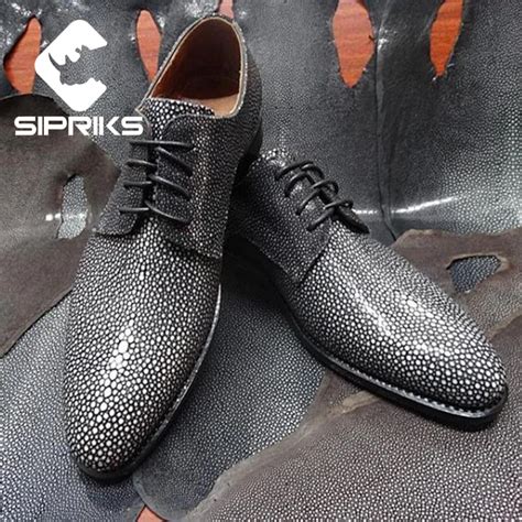 Sipriks Luxury Mens Stingray Skin Shoes Thailand Imported Stingray ...