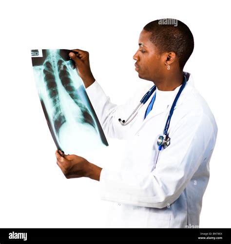 Doctor Looking At An X Ray Stock Photo Alamy