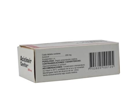 Comprar Aciclovir 200 Mg Caja X25 Tabletas En Farmalisto Colombia