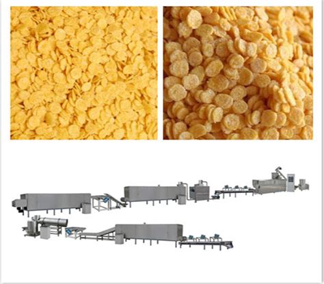 Corn Flakes Breakfast Cereals Automatic Stainless Steel Making Machine