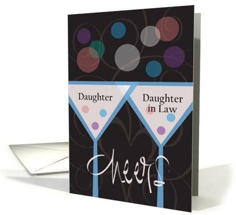 Wedding Anniversary Daughter And Daughter In Law Cheers And Bubbles Card