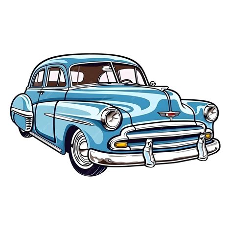 Premium Photo Retro Classic Car Illustration Design Generative Ai