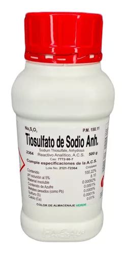 Tiosulfato De Sodio Anhidro R A 500 G Fagalab Meses Sin Intereses