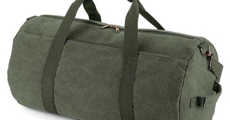 Vintage Canvas Barrel Bag Borse E Zaini Rekords