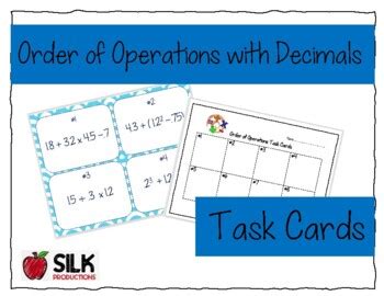 Order of Operations with Decimals by Silk Productions | TpT