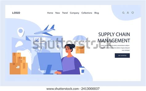 Supply Chain Management Concept Expert Orchestrates Stock Vector ...