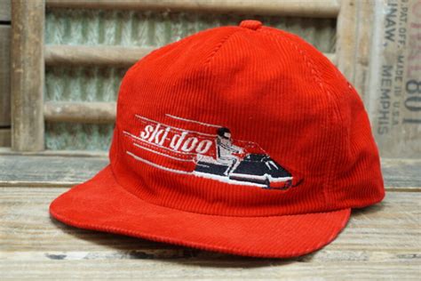 Ski Doo Corduroy Hat Vintage Snapback Warehouse