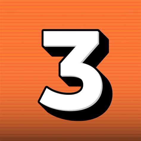 premium vector stylish black  white number  icon