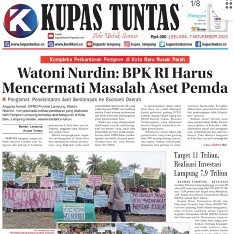 Kupas Tuntas Surat Kabar Harian Kupas Tuntas Edisi Selasa 07