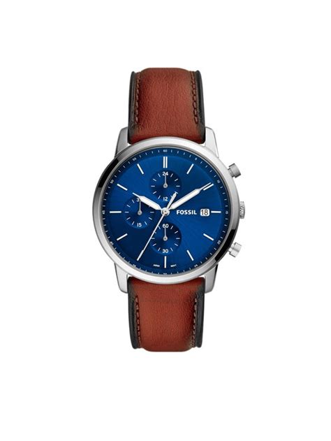 Fossil Uhr Minimalist Chrono FS5850 Braun Modivo At