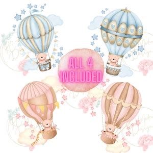 Baby Bear Hot Balloon Hot Balloon Bear PNG Teddy Bear Baby Clipart Baby Teddy Bear Clipart