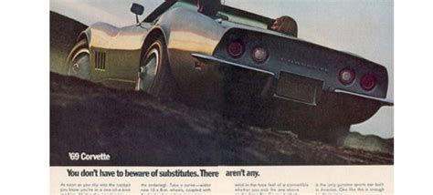Corvette History Through Ads There Is No Substitute Corvetteforum