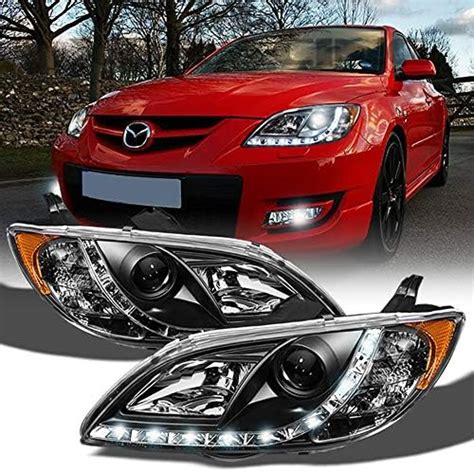 Amazon Akkon For Mazda Doors Sedan Black Bezel Drl Daylight