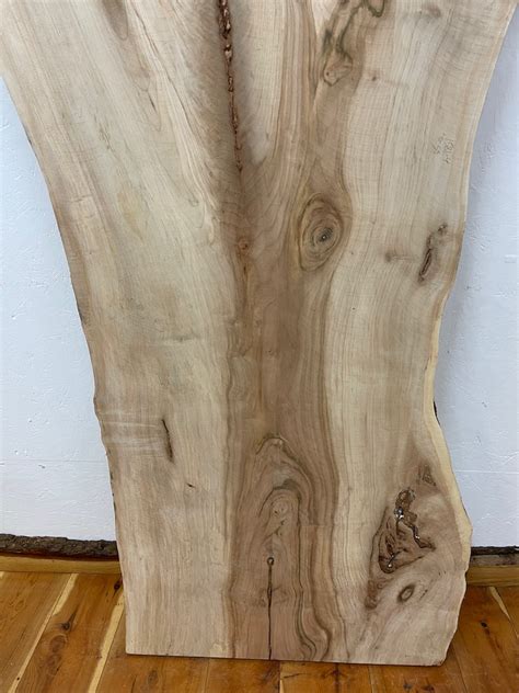 Sycamore Natural Waney Edge Slab Milled Finish Hardwood Board