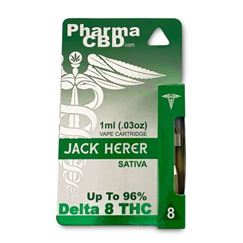 Delta 8 THC Vape Cartridge Jack Herer By PharmaCBD CannaBuddy