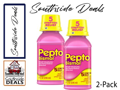 Pepto Bismol Liquid For Upset Stomach 5 Symptoms Relief Original 8