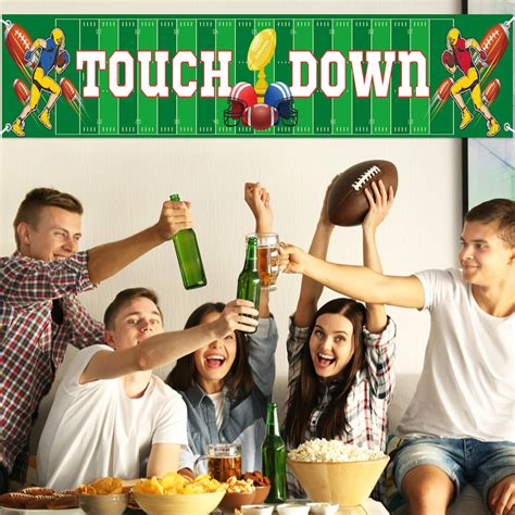 Decoraciones de fútbol americano para patio, decoraciones de fiesta de