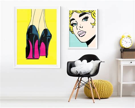 Sexy Girl Customizable Pop Art Comic Book Illustration High Etsy