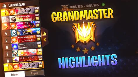 Grandmaster Rank Pushing Highlights Free Fire Max Youtube