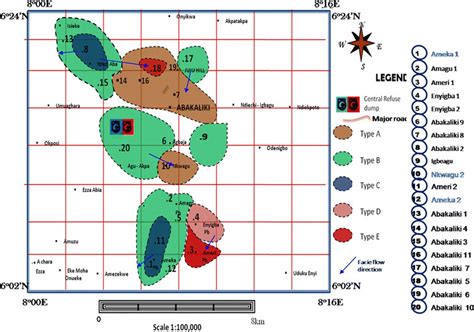 Isopleth Map Showing Distribution Of The Hydrochemical Facies