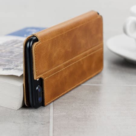 Olixar Slim Genuine Leather Iphone Plus Plus Wallet Case Tan