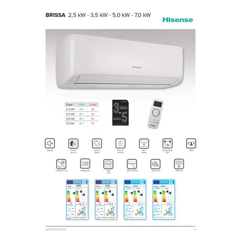 Aire Acondicionado Split Hisense Serie Brisa 34kw Mantén Tu Hogar Fresco Y Confortable