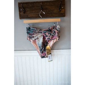 PatBO Swim Patbo Paraiso Ruched Bikini Bottom In Multi Large Swim