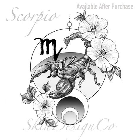 scorpio design tattoo 7