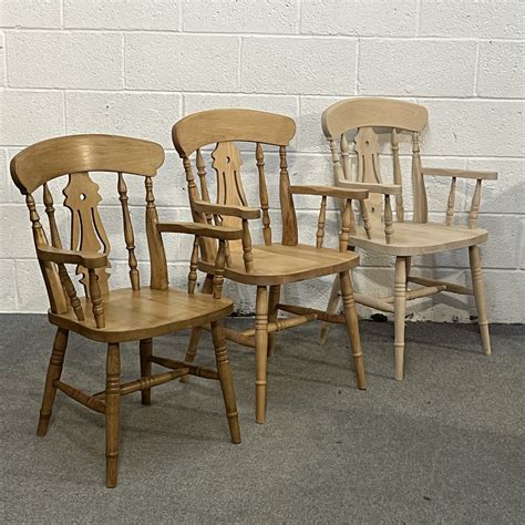 New Beech Fiddleback Carver Chair Bare Wood — Pinefinders Old Pine