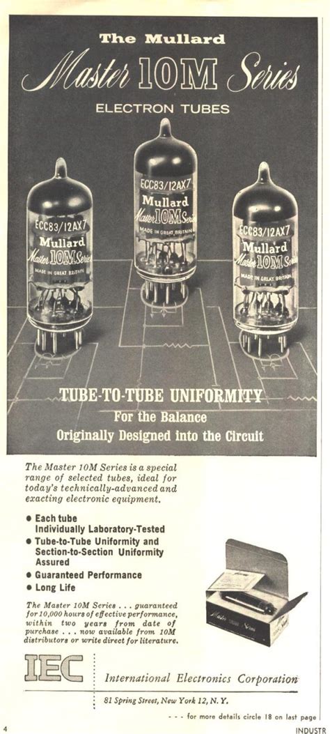 mullard products  vintage tube services