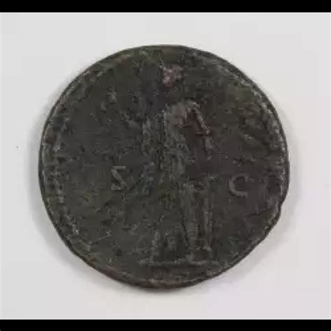 Roman Imperial Domitian AE As Ancient Roman Coin 69-79 AD Rome Spes