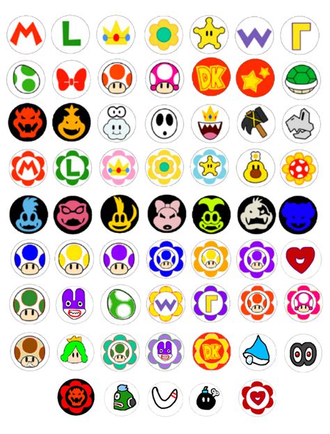 Super Mario Bros. All Character Emblems by Joshuat1306 on DeviantArt