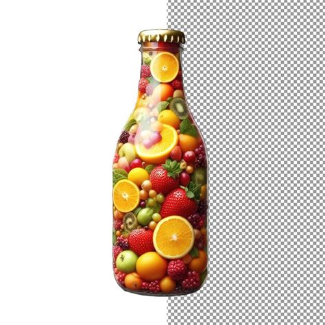 Premium Psd Fresh Squeeze Bottle Of Fruit Goodness Png