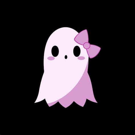 Halloween Pink Ghost With Coquette Bow Vector Premium AI Generated Vector