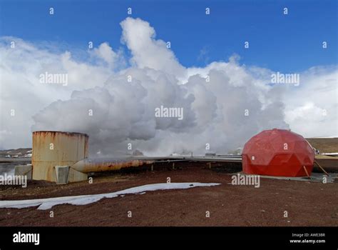 Krafla Geothermal Power Plant Iceland Stock Photo Alamy