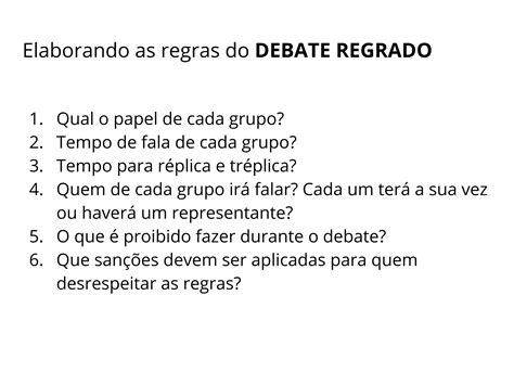 Plano De Aula Ano O Debate Em Sala De Aula Discutir X Opinar X