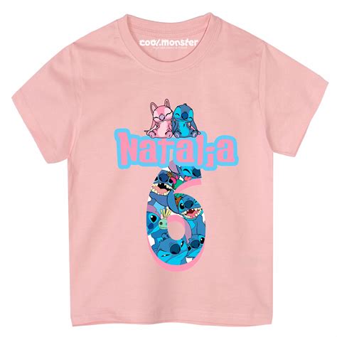 Stitch T Shirt Koszulka Z Imieniem I Cyfr Prezent Na Urodziny Premium