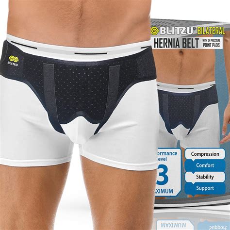 Blitzu Single Double Bilateral Mmf7 Inguinal Hernia Belt Truss Sports