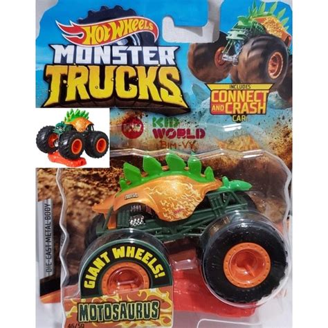 Xe M H Nh Hot Wheels Kh Ng Long Monster Trucks Connect And Crash Car