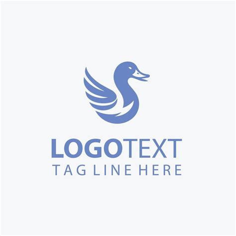 fluff feather duck logo  vector art  vecteezy