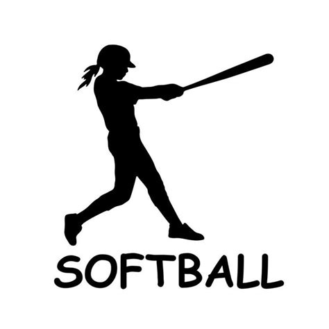 Stylish Softball Silhouette