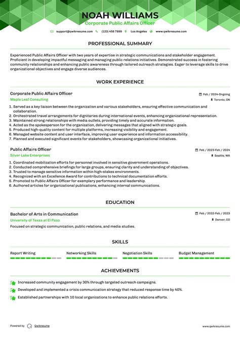 10+ Public Affairs Officer Resume Samples & Templates for 2025