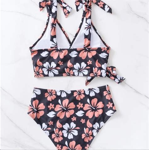 Neuer Bikini Mit Hohem Bund Schwarz Orange Gr S Kaufen Auf