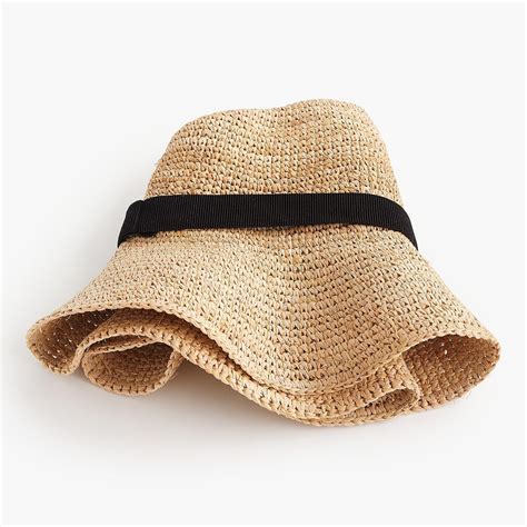 J Crew Wide Brim Packable Straw Hat In Natural Lyst