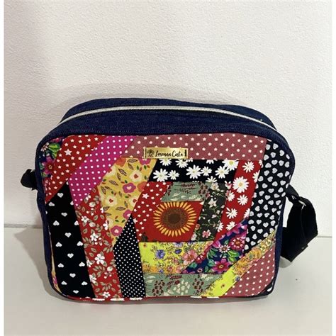 Bolsa Transversal Grande Retalhos Shopee Brasil